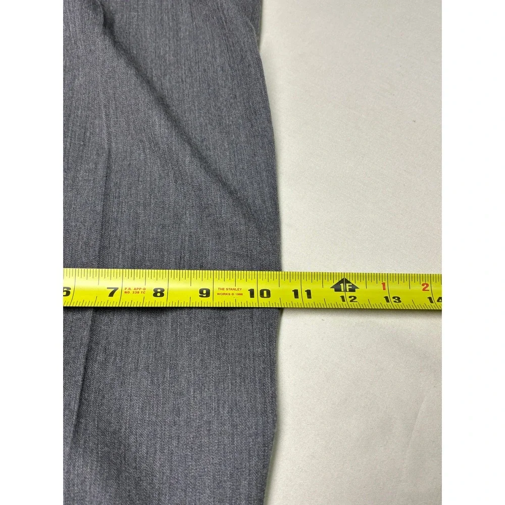 Brooks Brothers Mens Grey 100% Wool Pleated Cuffed Dress Pants Made Canada 38x30
